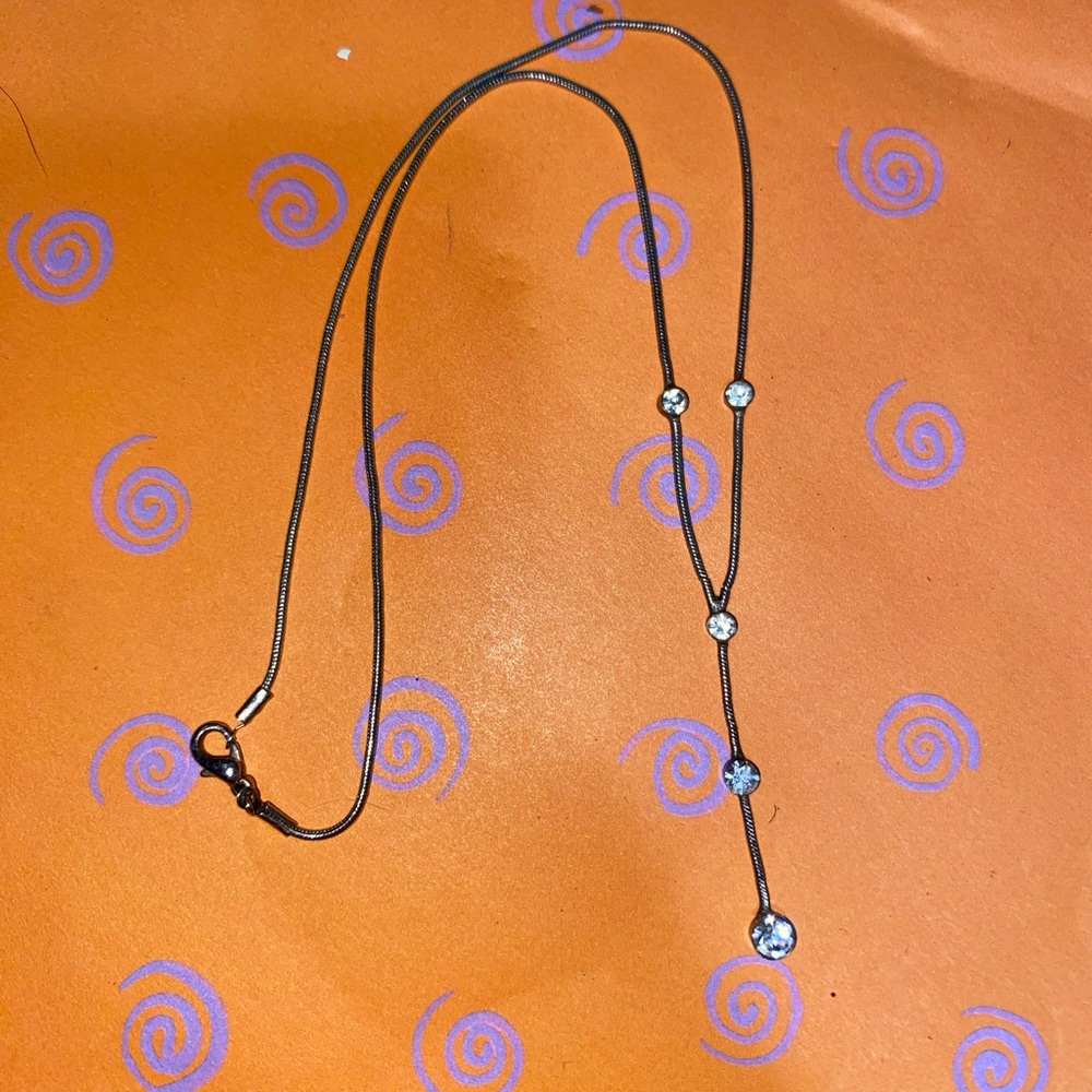 Unk Silver Necklace with Adjustable Lariat Design